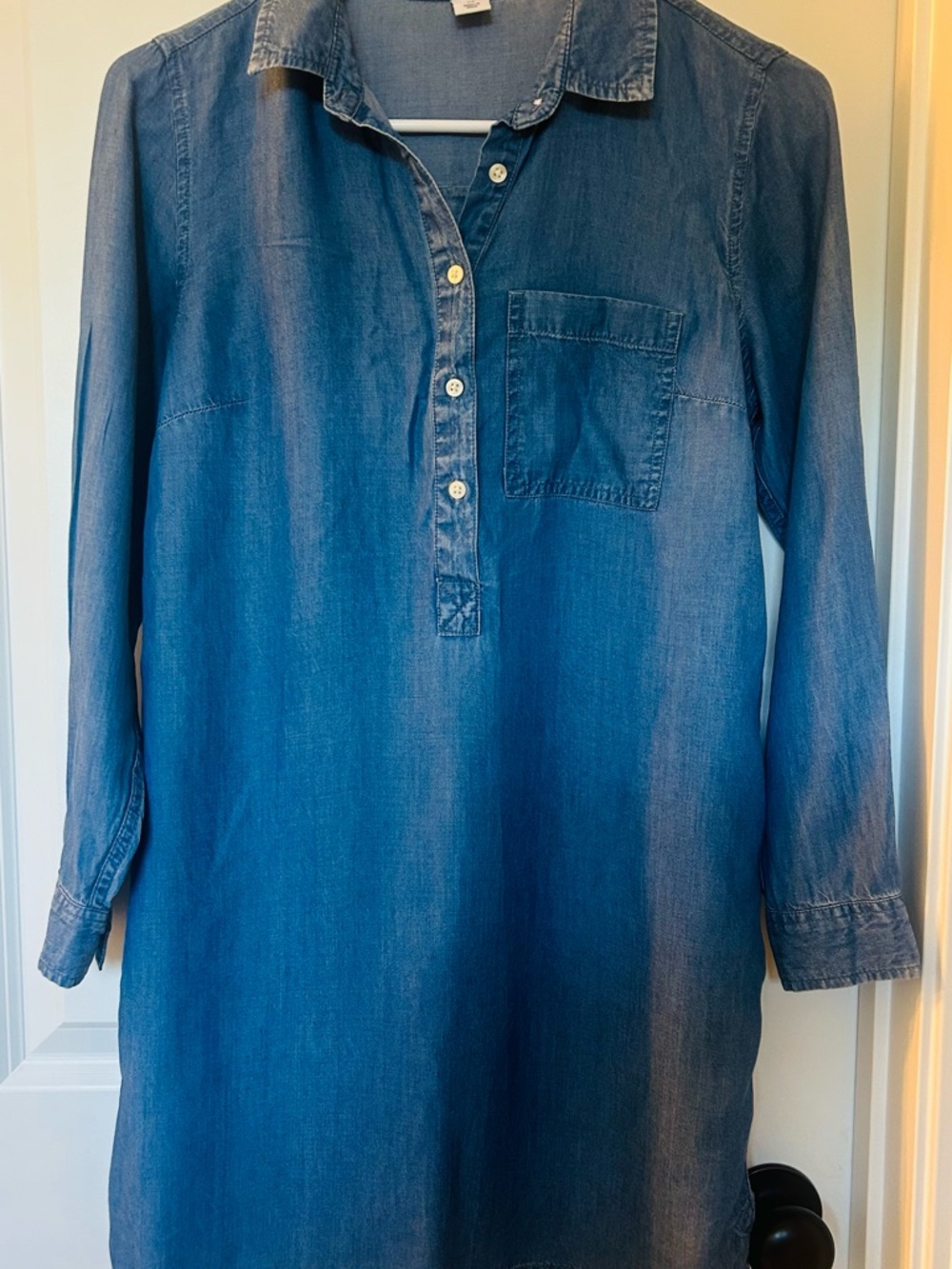 Old Navy Light Blue Denim Tunic Shirt Dress
